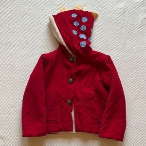 Bella Bliss Red Dino Coat - Sz 4